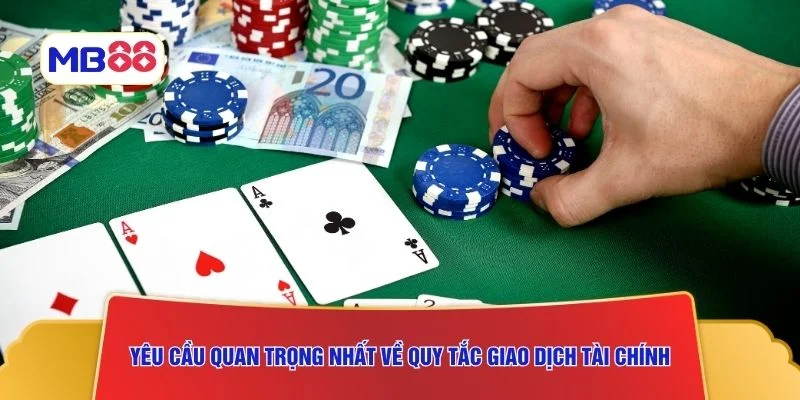 Yêu cầu quan trọng nhất về quy tắc giao dịch tài chính